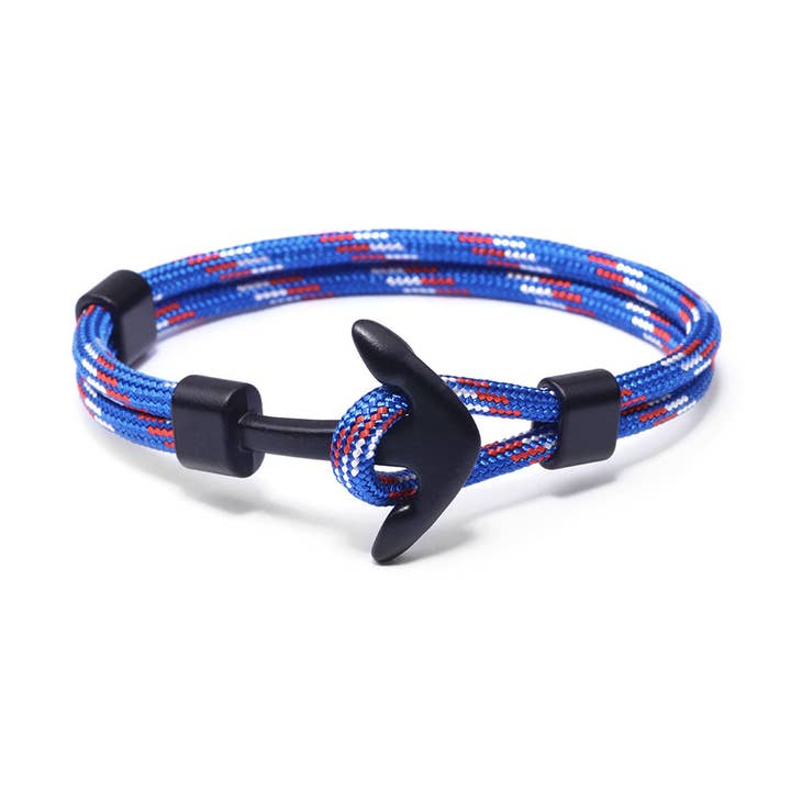 Heren Blauwe Anker Armband | Verstelbare Nautische Sieraden voor wholesale door O Yeah Gifts