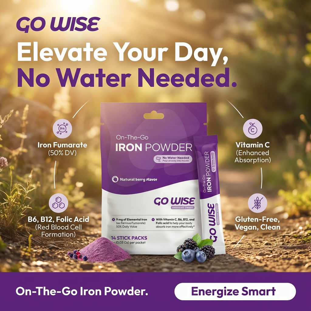 Go Wise - Wholesale Oral Supplement/Vitamin - Daily On-The-Go Iron Supplement — No Water Needed6