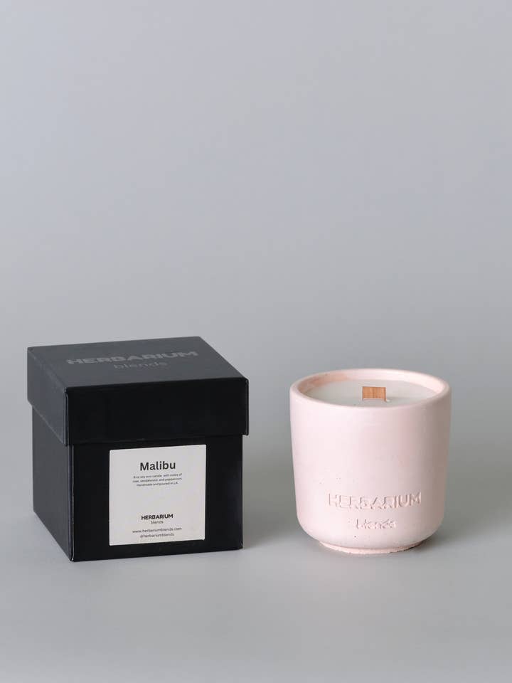 Malibu betonnen kaars voor wholesale door Herbarium blends