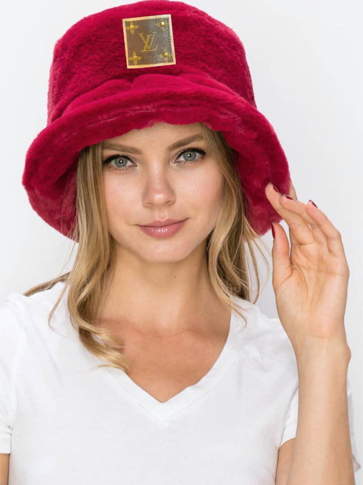 Upcycled Faux Fur Bucket Hat for wholesale by Embellish Your Life