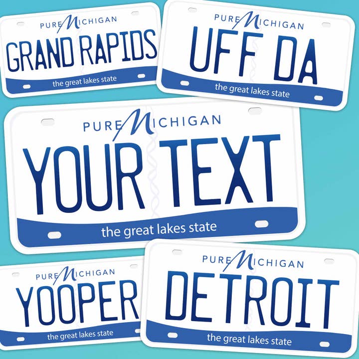 Sentinel Supply - Wholesale Sticker - Michigan License Plate Bumper Stickers - Custom MI Decals