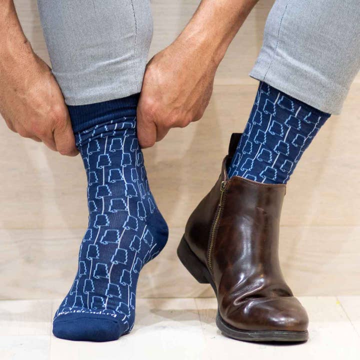 The Royal Standard - Wholesale Socks - Men's - Men's Alabama Socks Navy One Size