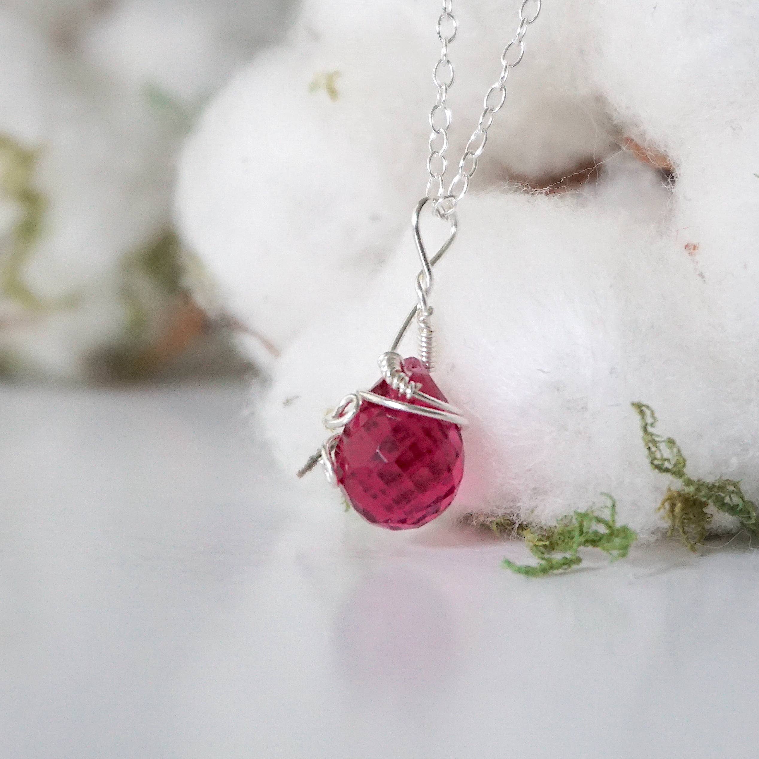 Raw Stone Elegance - Wholesale Pendant/Charm Necklace - Pink Tourmaline Necklace, Pink Charm, October Crystal Gifts5