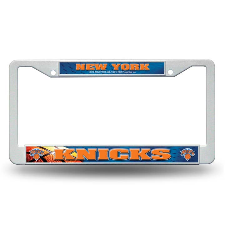 New York Knicks Plastic License Plate Frame for wholesale by Rico Industries