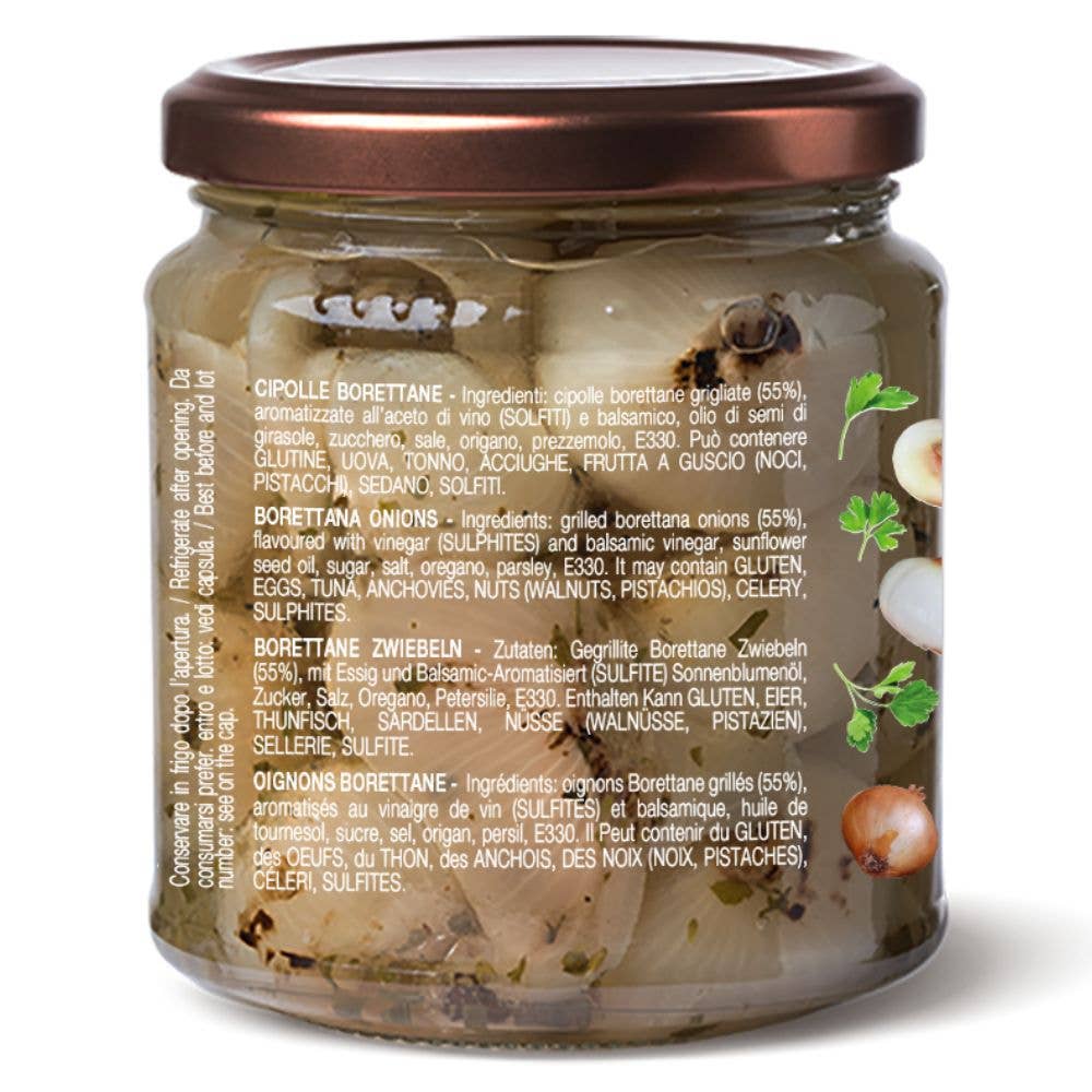 CONVIVIA for italian food lovers - Venta al por mayor Lata de conserva - Cebollas Borettane 280 g1