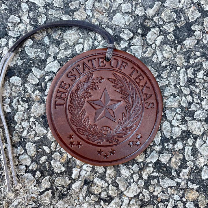Texas State Seal Air Flair for wholesale by Callahan Leather Co.