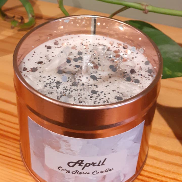 Cosy Rosie Candles - Wholesale Travel Candles - Handmade Birth Month Candles Crystals Gift1