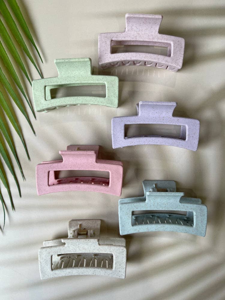 Nakoa The Label - Wholesale Hair clip – Women’s - Elongated Rectangle - Eco Friendly Biodegradable - Green2