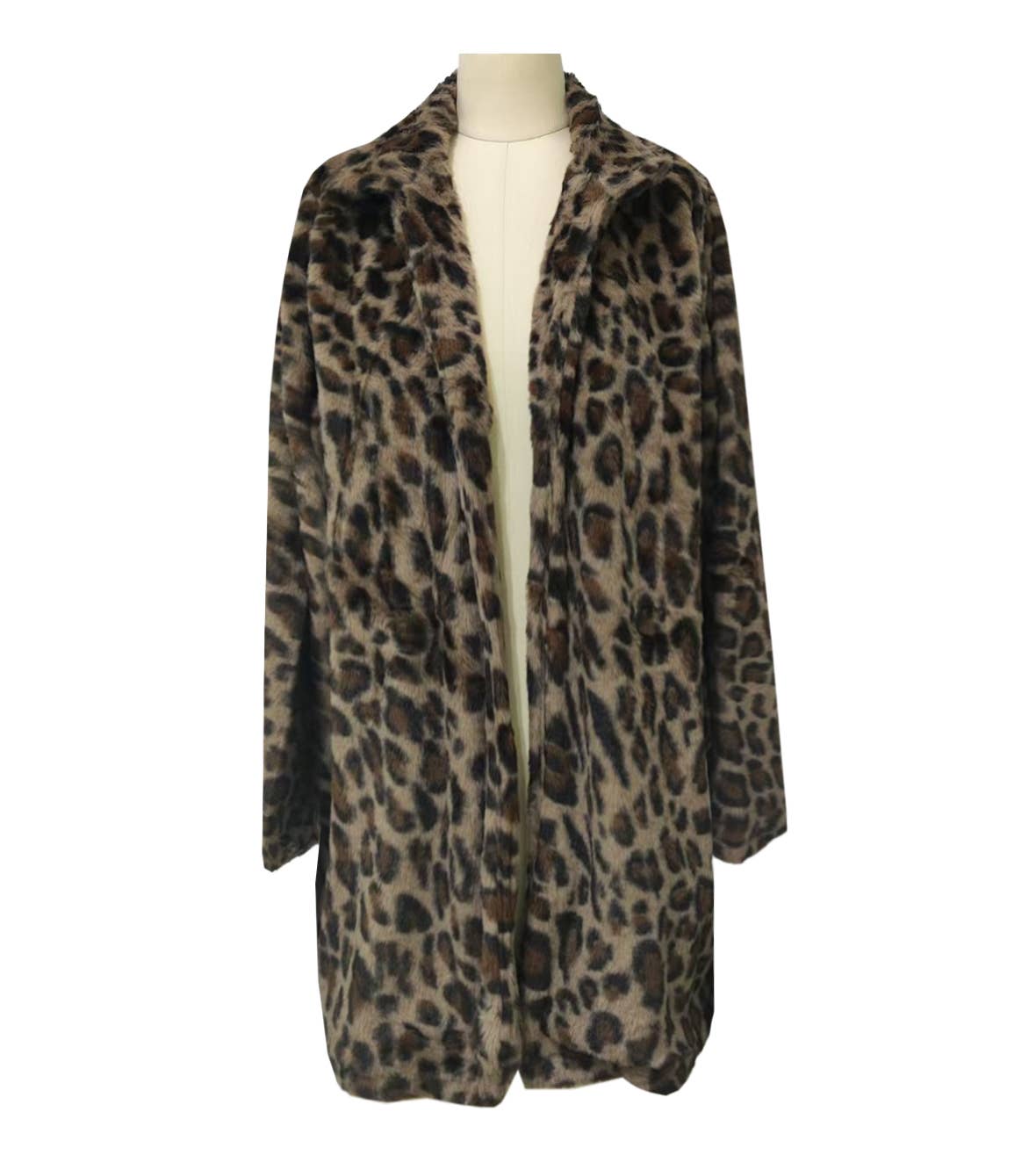 HIDDENBRAND - Wholesale Coat - Women's - Fluffy Vintage Wild Leopard Print Faux Fur Coat11
