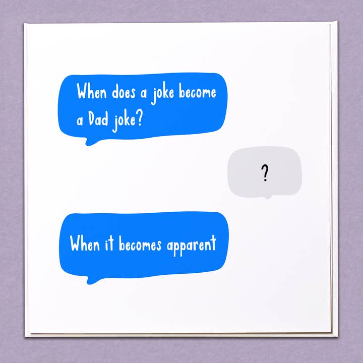 When does a joke become a Dad joke Greeting Card for wholesale by The Crafty Giraffe