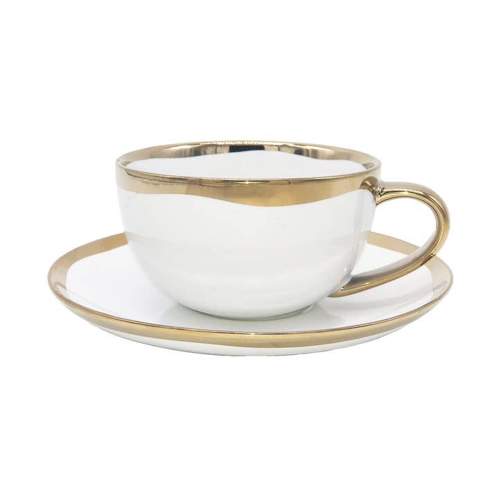 Dauville Cup and Saucer & Saucer - Gold for wholesale by Canvas Home