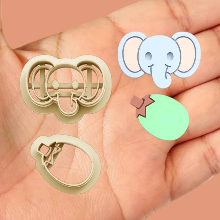 Cortador de arcilla polimérica Elefante con Baobab para venta al por mayor de Roussell Prints and Demand LLC