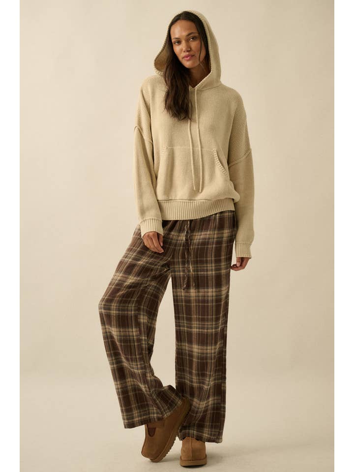 Promesa USA - Wholesale Pants - Women's - Plaid Flannel Wide-Leg Drawstring Pants15