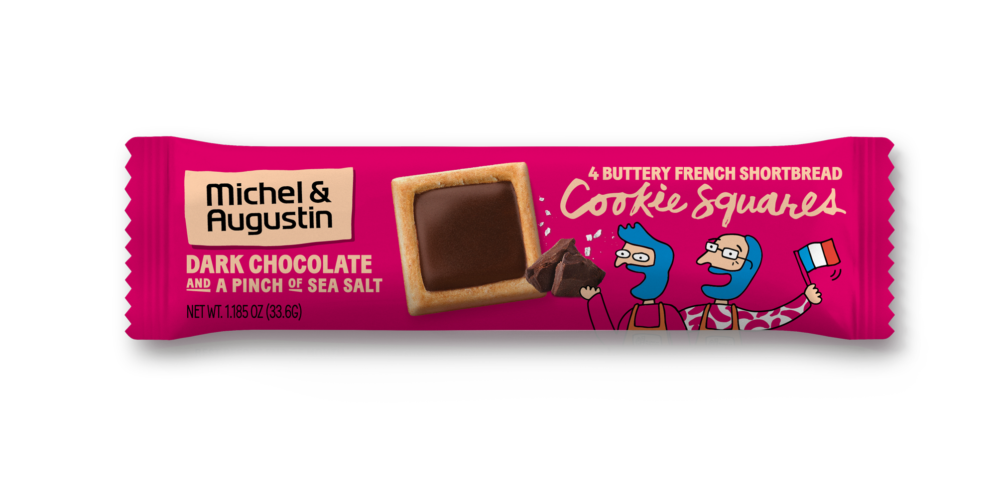 Michel et Augustin - Wholesale Cookie - 1 case of 18 Bars of Dark Chocolate Pinch of Sea Salt cookie1