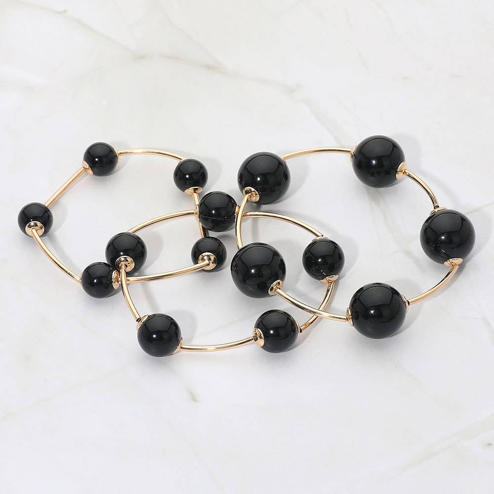 Sensibling Corp. - Wholesale Jewelry Set - 3PCS - Pearl Stretch Multi Layered Bracelets6