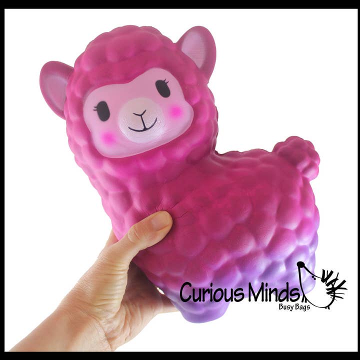 1 Slow Rise Squishy - JUMBO - Alpaca Squish Foam With Sparkl for wholesale by Curious Minds Toys