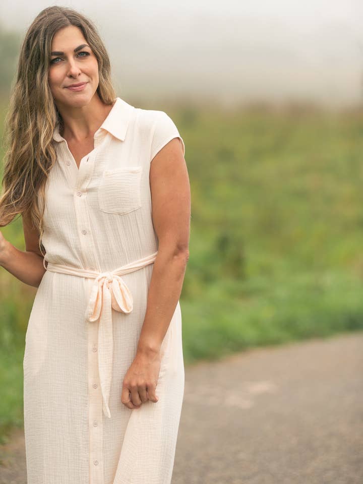 Willow Cotton Gauze Midi Dress for wholesale by Inherit Clothing Company