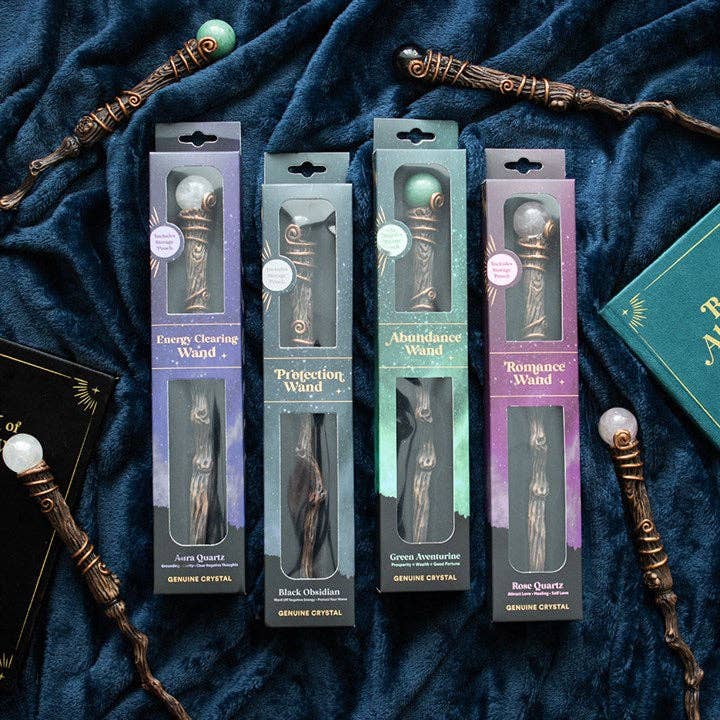 Something Different Wholesale - Wholesale Meditation Supplies - Set of 16 Crystal Wands with Pouches in Display3