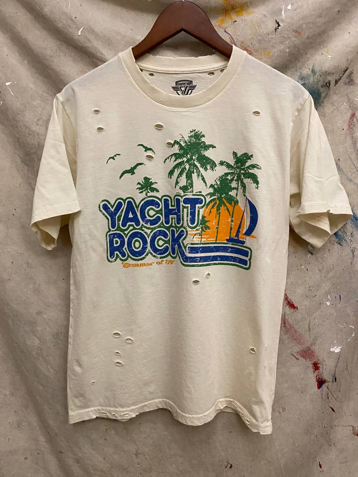 Country Deep Apparel - Wholesale Screen Printed T-Shirt - Unisex - Yacht Rock Summer of 89 distressed vintage T shirt6
