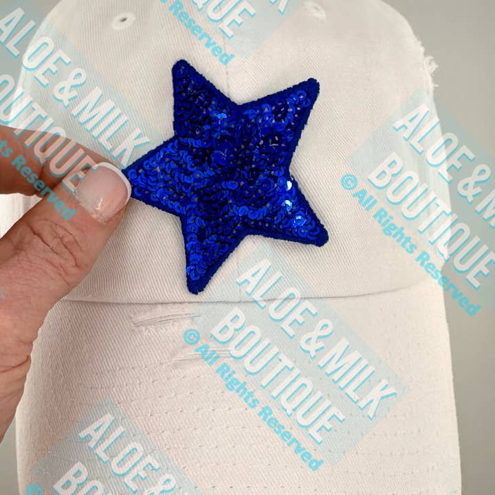 Aloe and Milk Boutique - Wholesale Patch - New Sequin Star Small, sequin star patch, cheer patch13