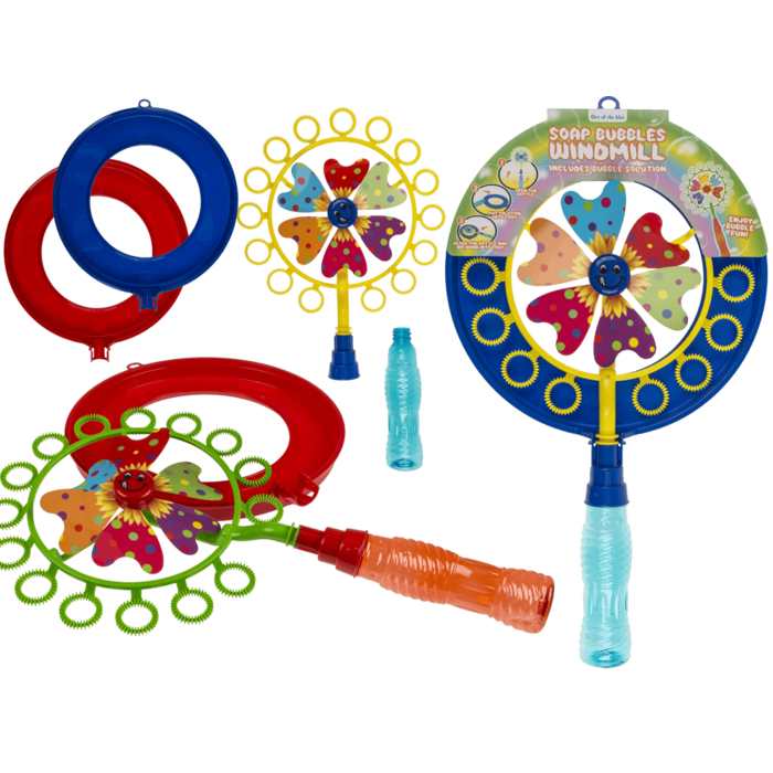 Out of the blue KG - Wholesale Bubble Wand - Kids - Soap bubbles with windmill, ca. 40 cm,0