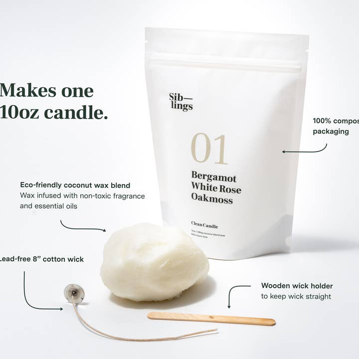 Siblings - Wholesale Jar/Filled Candle - Scent No 08 — Clean Candle Refill