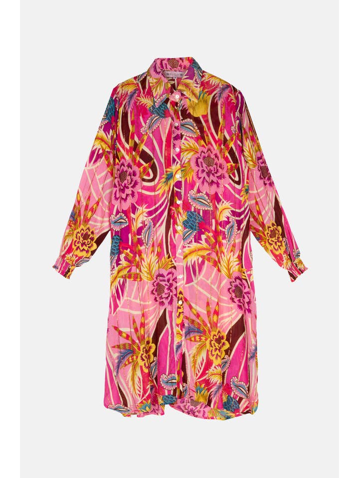 Piti Cuiti - Vendita all'ingrosso Vestito - Donna - BLUSA LUNGA ROSA POSITANO