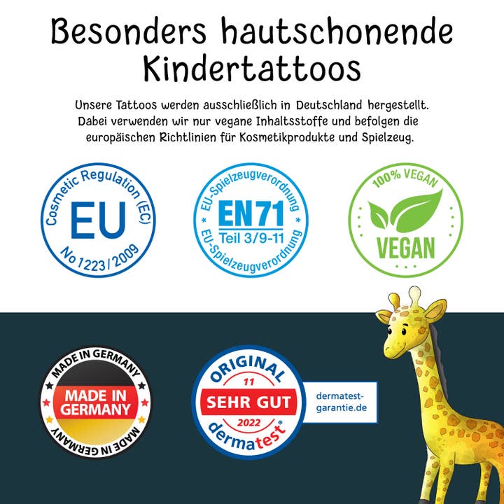 Topulo – Tatuagem temporária - Crianças por atacado – TOPulo® 150 tatuagens para crianças amigas da pele — diversão animal3