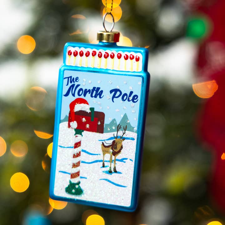 Matchbook Ornament - North Pole for wholesale by Furbish Studio