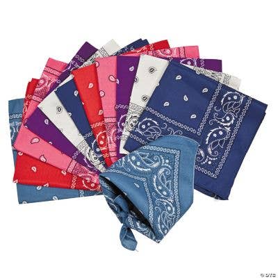 Fun Express - Wholesale Bandana - Unisex - WESTERN BANDANA ASSORTMENT