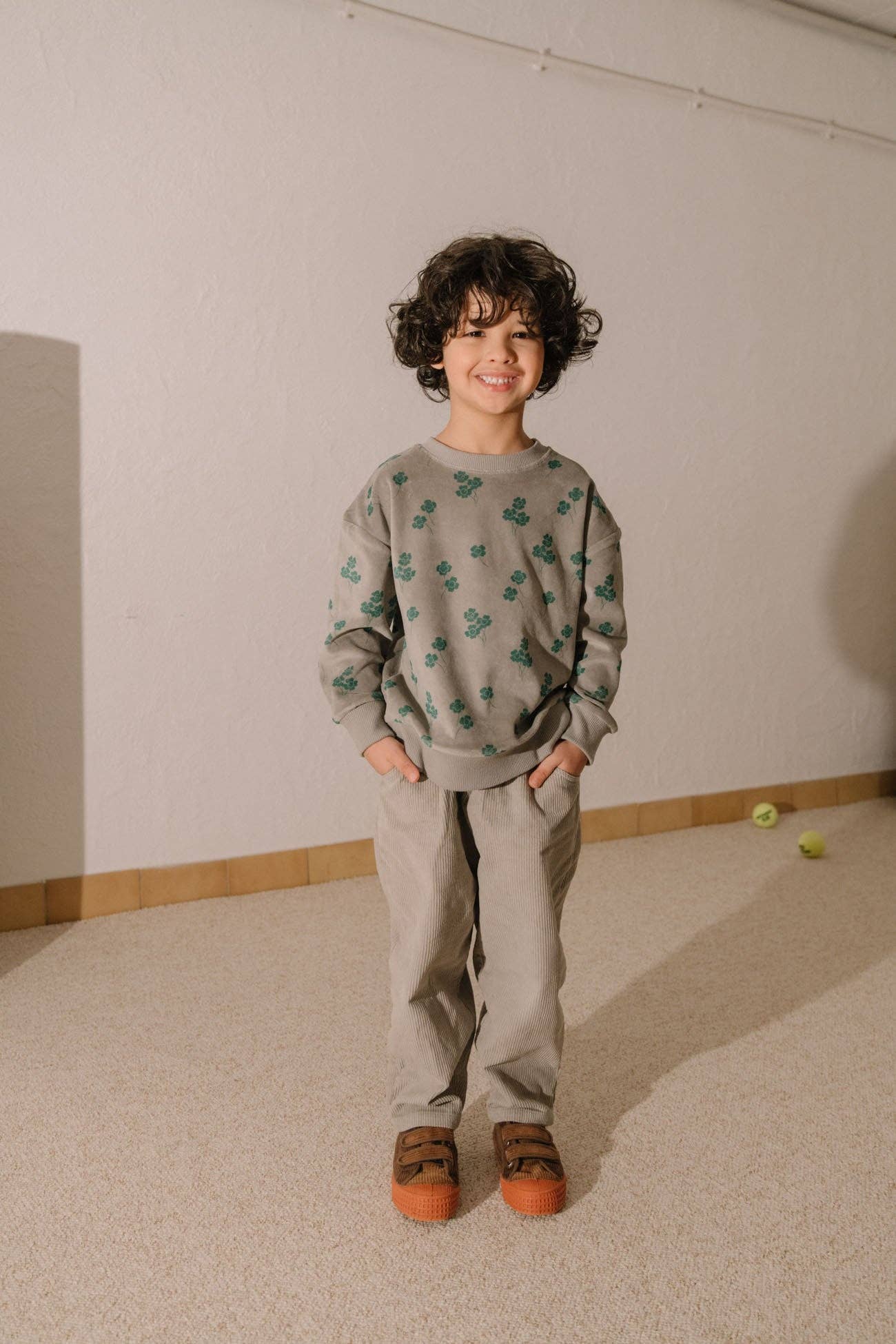 Studio Bohème Paris - Wholesale Pants - Kids - Grey Corduroy Carrot Pants5