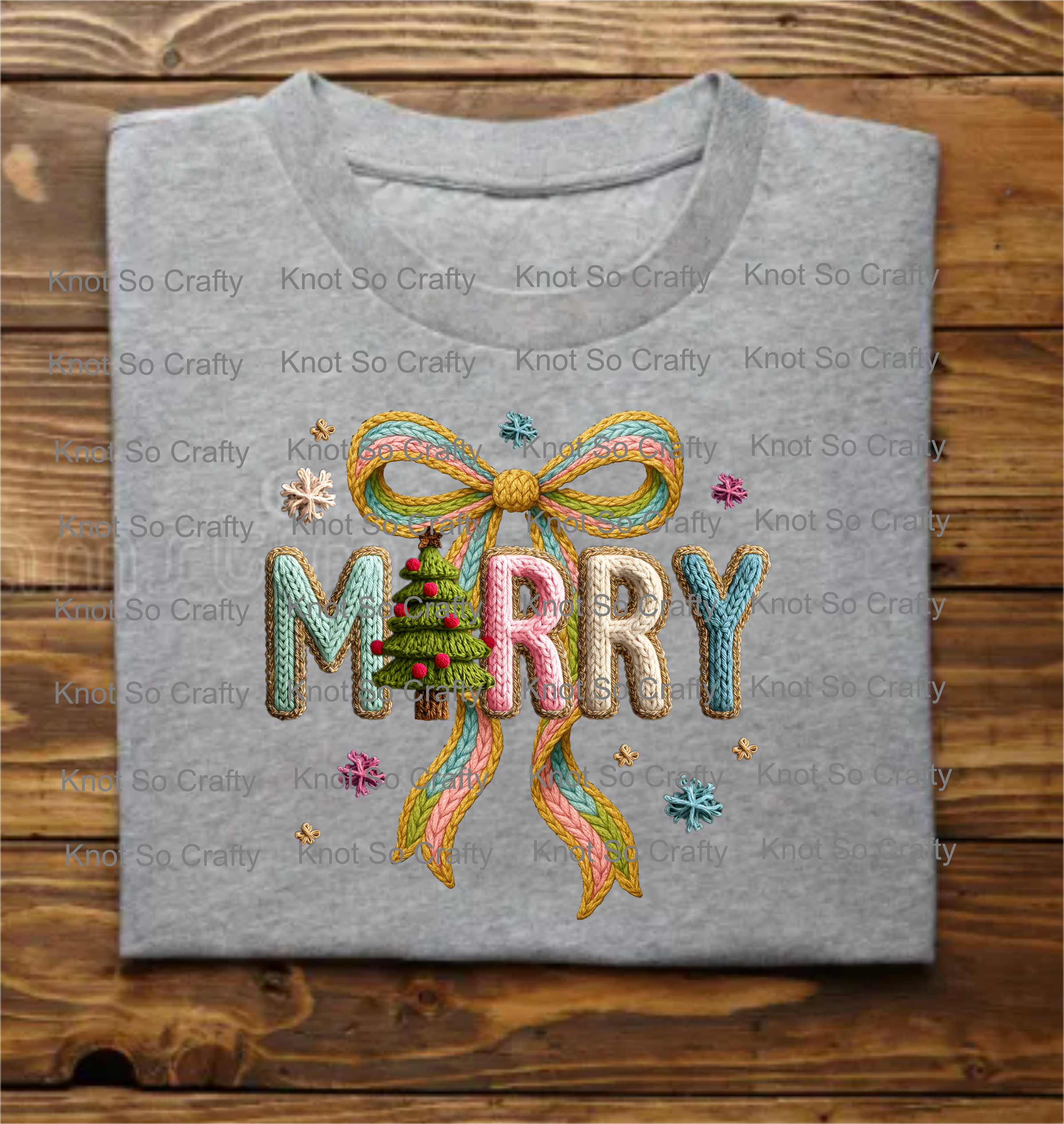 Knot so crafty - Vente Transfert pour sublimation - 12416- faux fil MERRY0