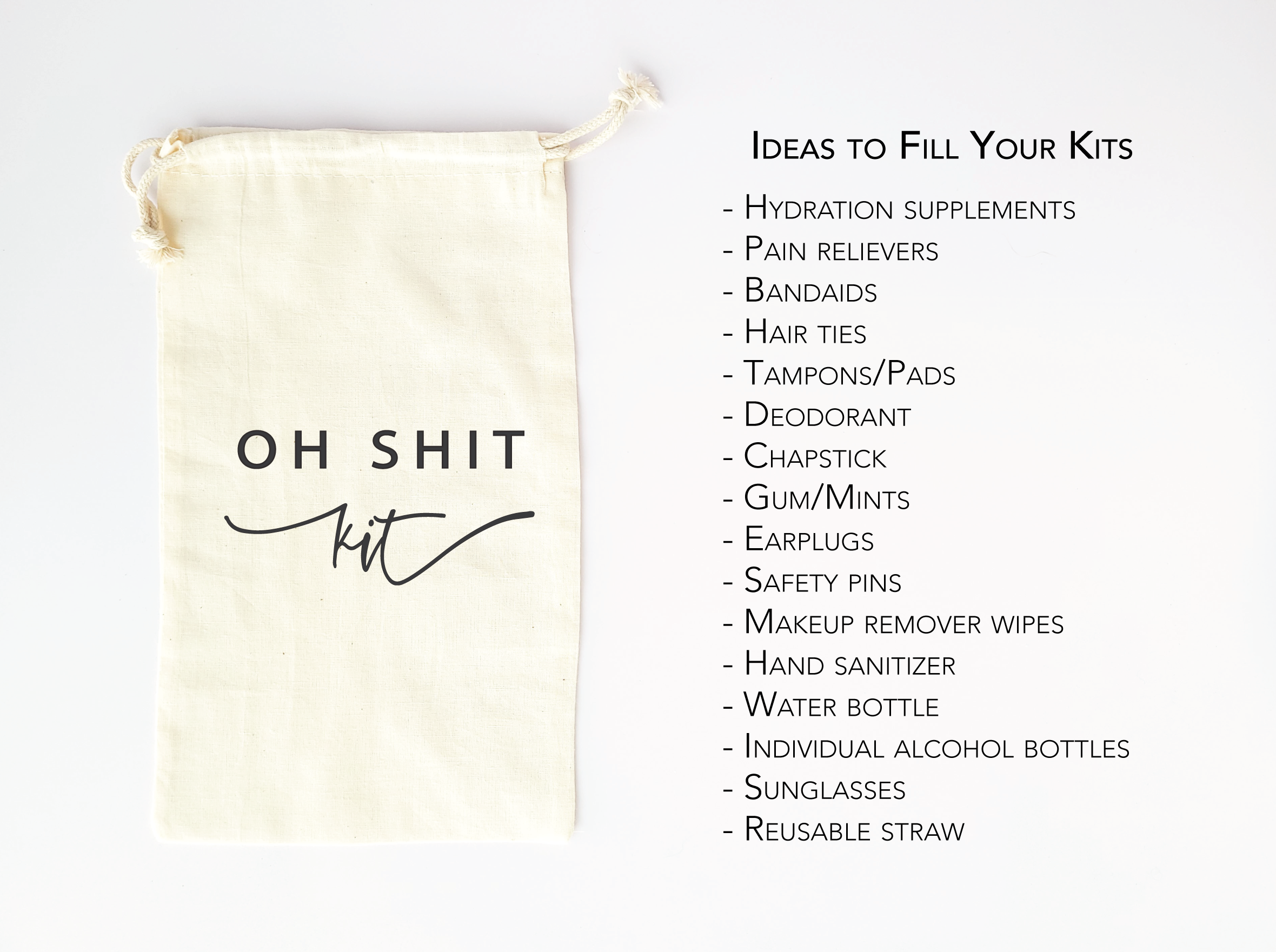 Where There Is Love - Wholesale Party Favor Bag/Box - Oh Shit Kit Recovery Bags | Minimalist Wedding Favors2