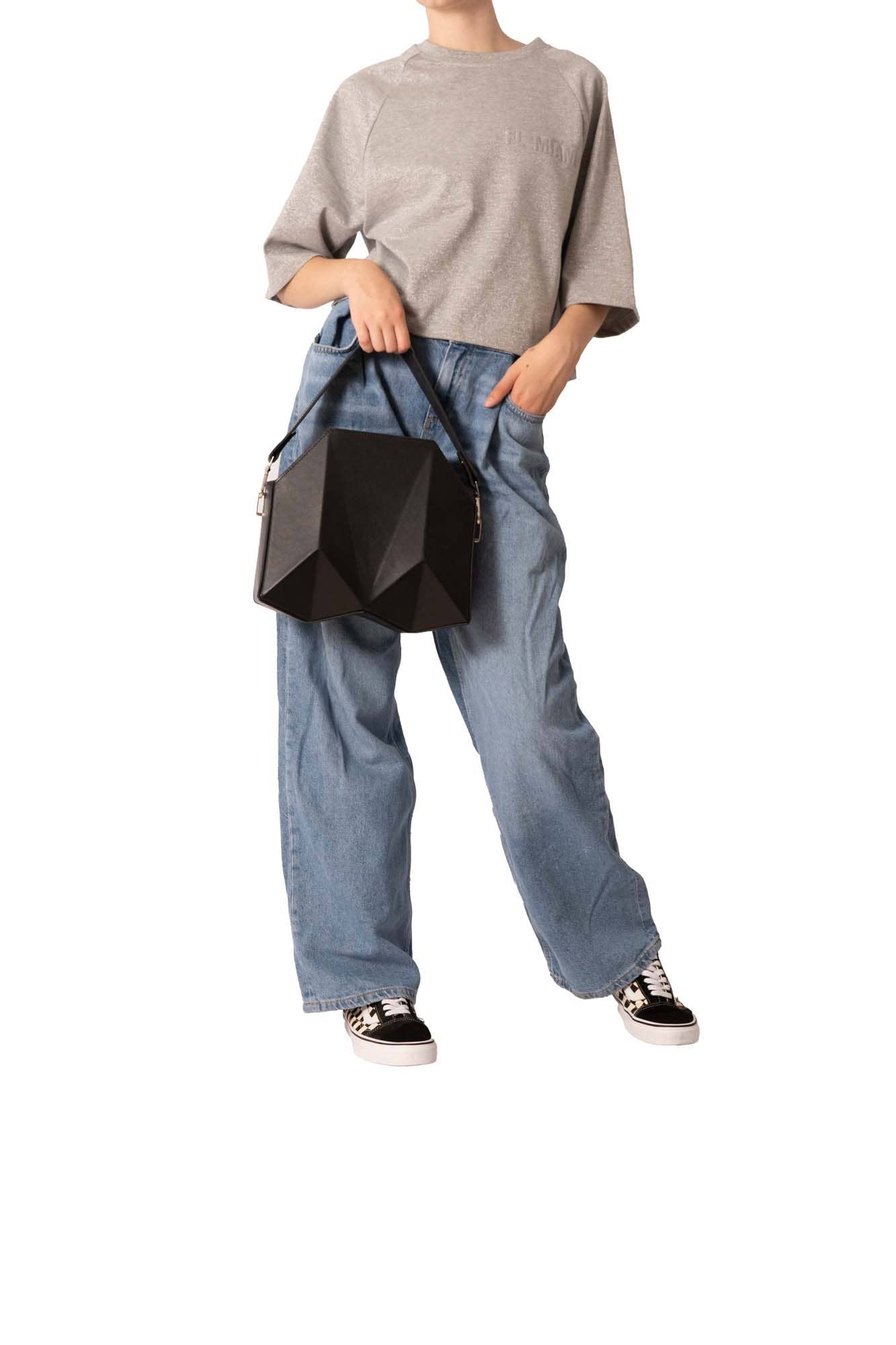 veni morgan - Wholesale Top Handle Bag - Women's - bako in black leather1