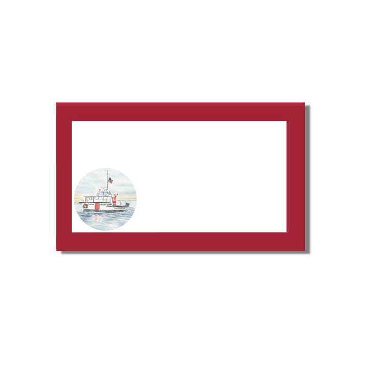 Santa Coast Guard Arrival Cape Cod Christmas Place Cards for wholesale by WonderfullyWrittenCo