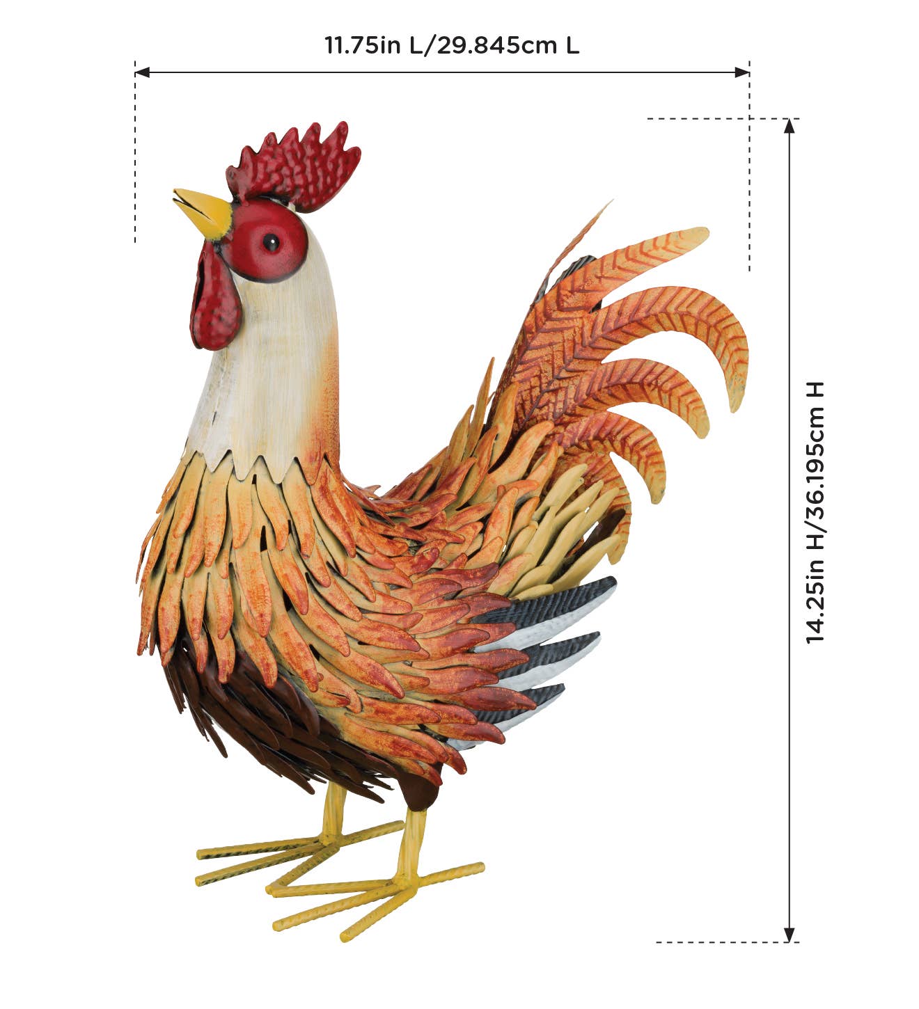 Regal Art & Gift - Wholesale Outdoor Ornament/Decor - Sunburst Rooster Decor SM2