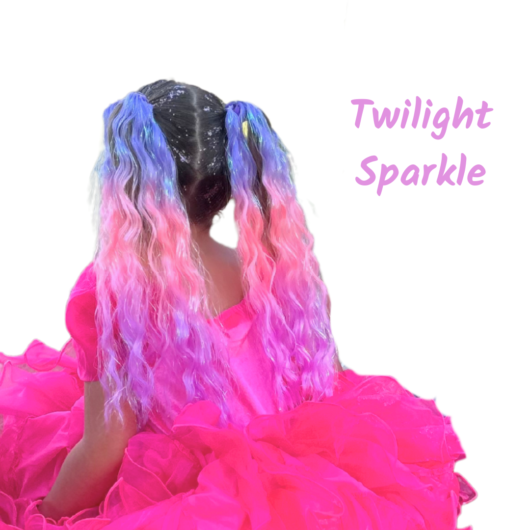 Poppet Locks - Vente Extensions de cheveux - Ensemble de vagues Petite Sirène 16" - Twilight Sparkle1