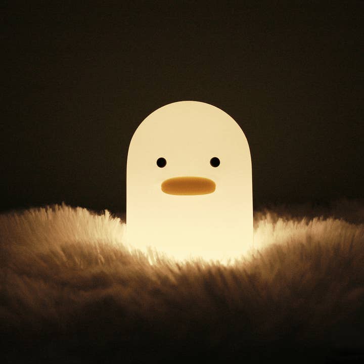Soft white Dull Duck Sleep Lamp Cute Animal shaped LED Night Light Toy for wholesale on Faire