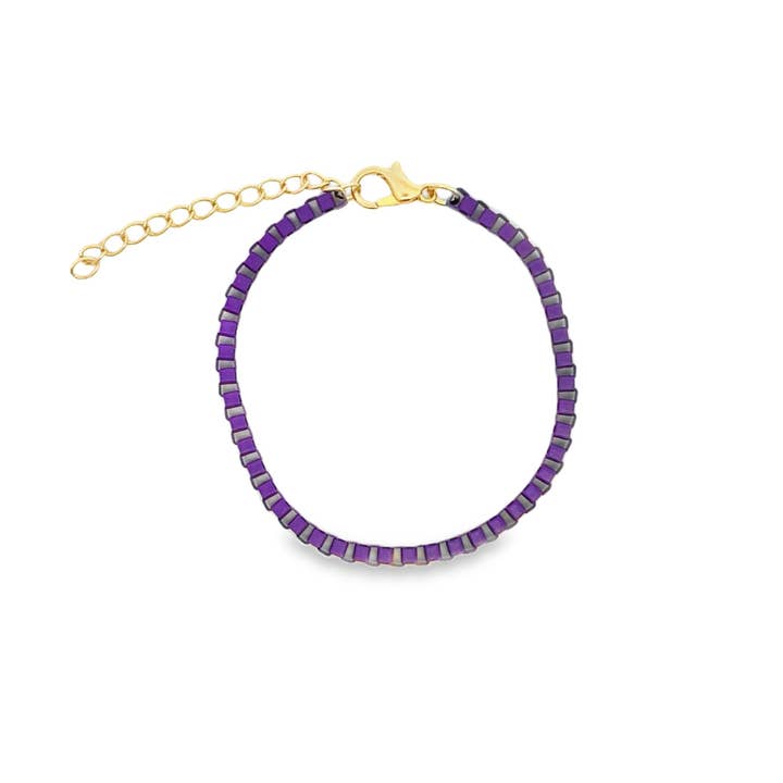 MIA Jewelry - Vente Bracelets maillon et chaîne - Bracelet Chaîne Boîte Émaillée Colorée 3mm (I324)2