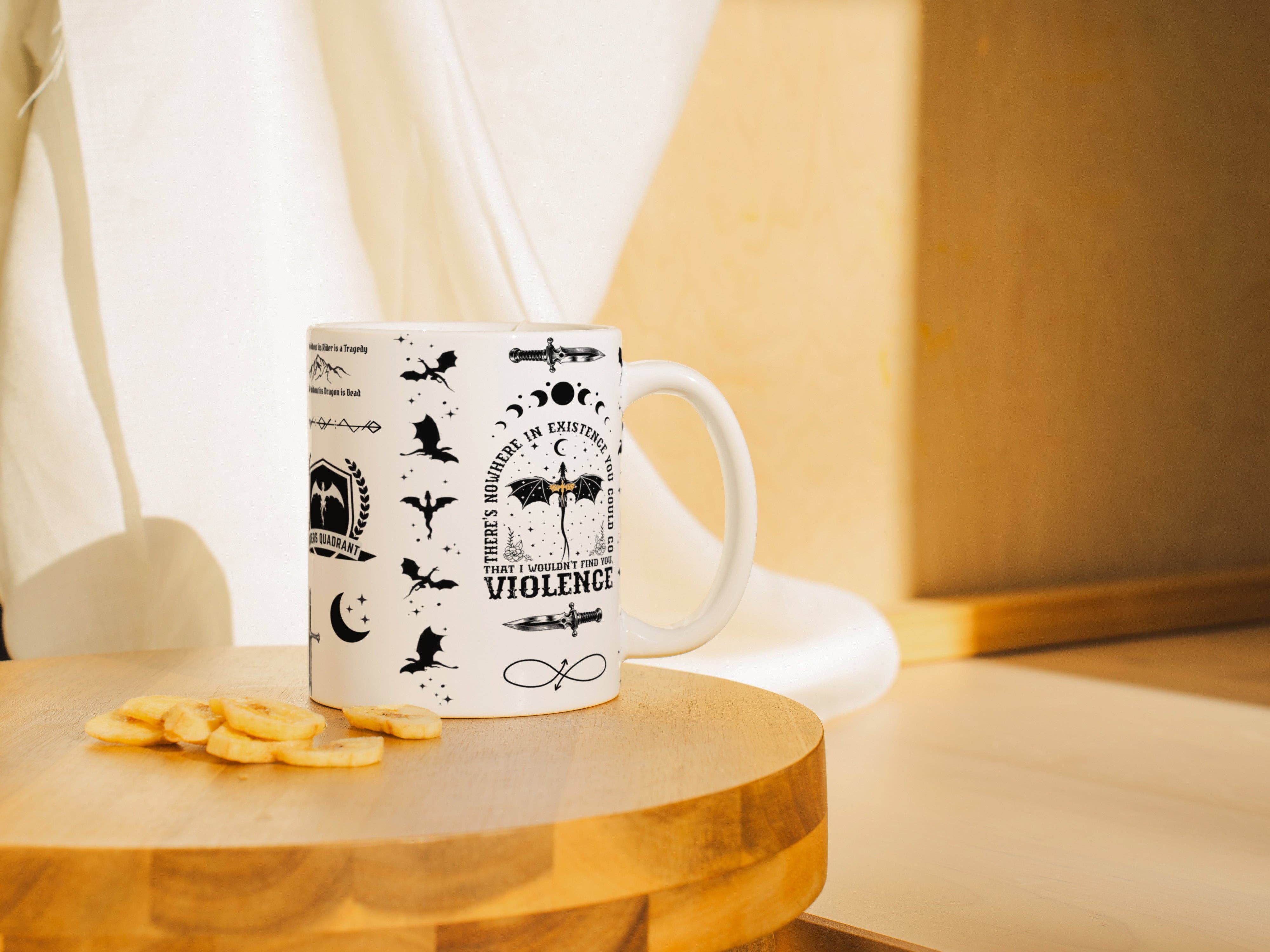 MagicMerchEmporium – wholesale Coffee mug – Fourth Wing Dragon Mug1