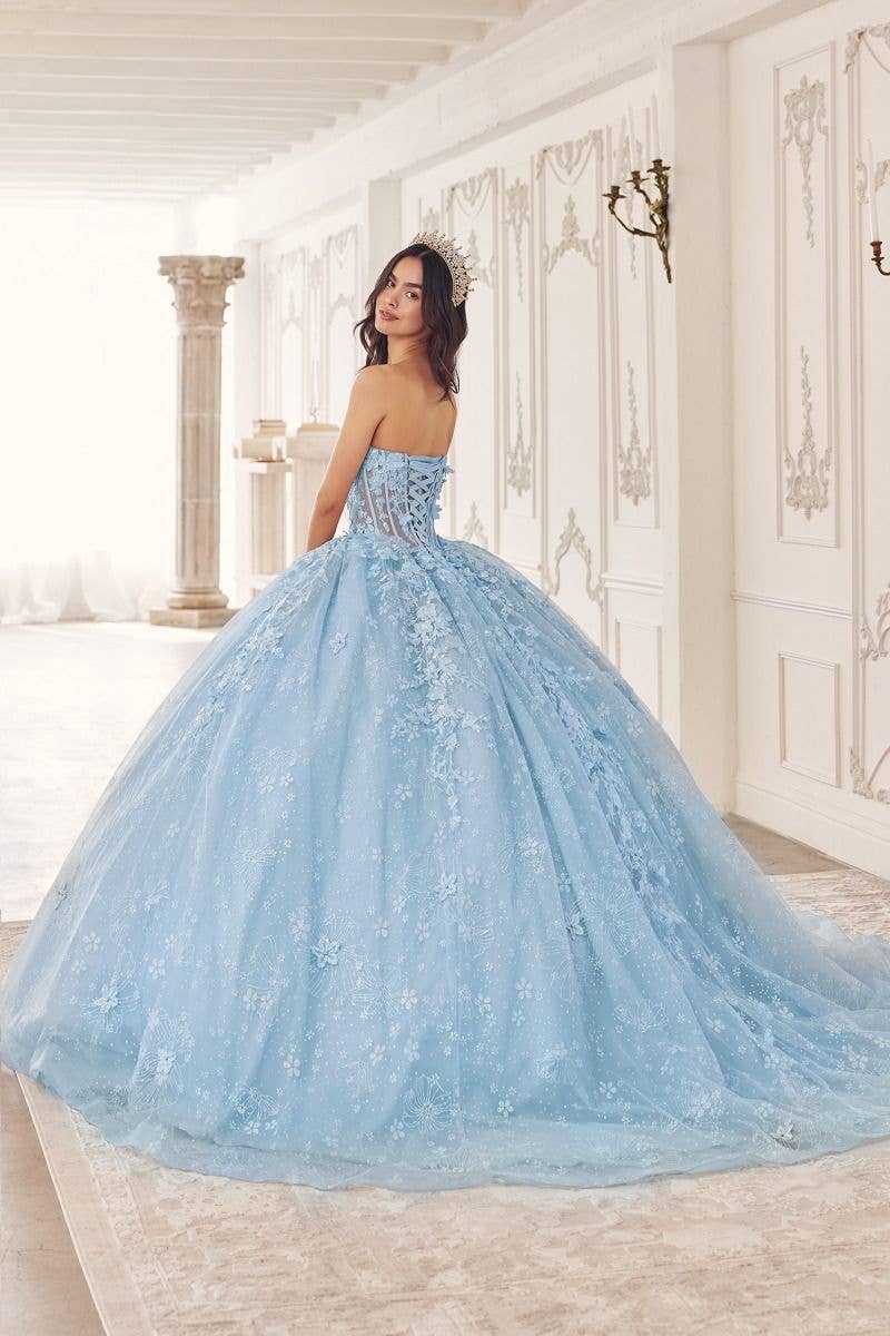 Tux-USA® - Wholesale Gown - Women's - Floral Quinceanera Ball Gown With Cape0