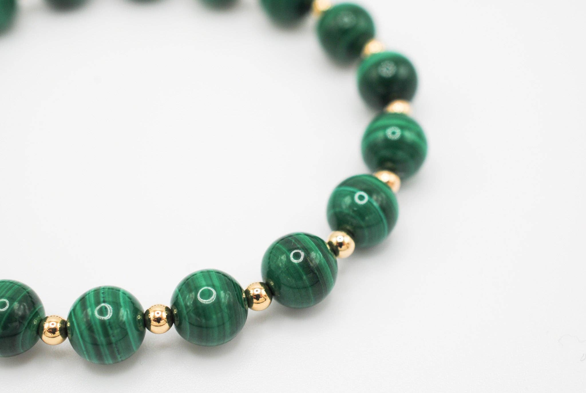 Ripple | Reiki Infused Jewelry - Wholesale Beaded Bracelet - Malachite Infinity Grande Bracelet3