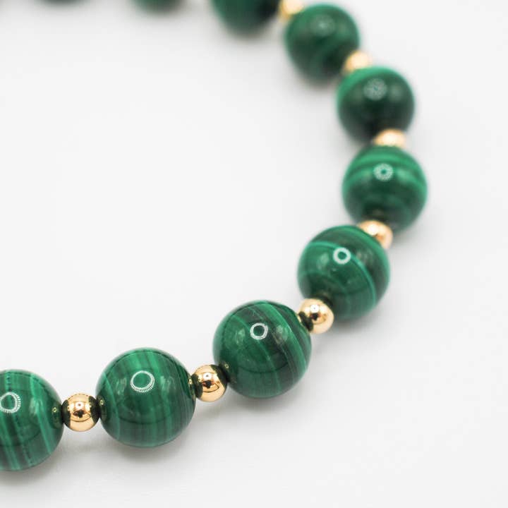 Ripple | Reiki Infused Jewelry - Wholesale Beaded Bracelet - Malachite Infinity Grande Bracelet3