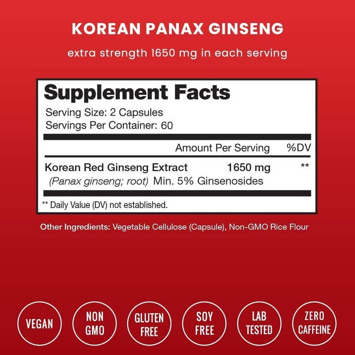 NutraChamps - Wholesale Oral Supplement/Vitamin - Ginseng Capsules | for Energy, Focus, Performance, Vitality