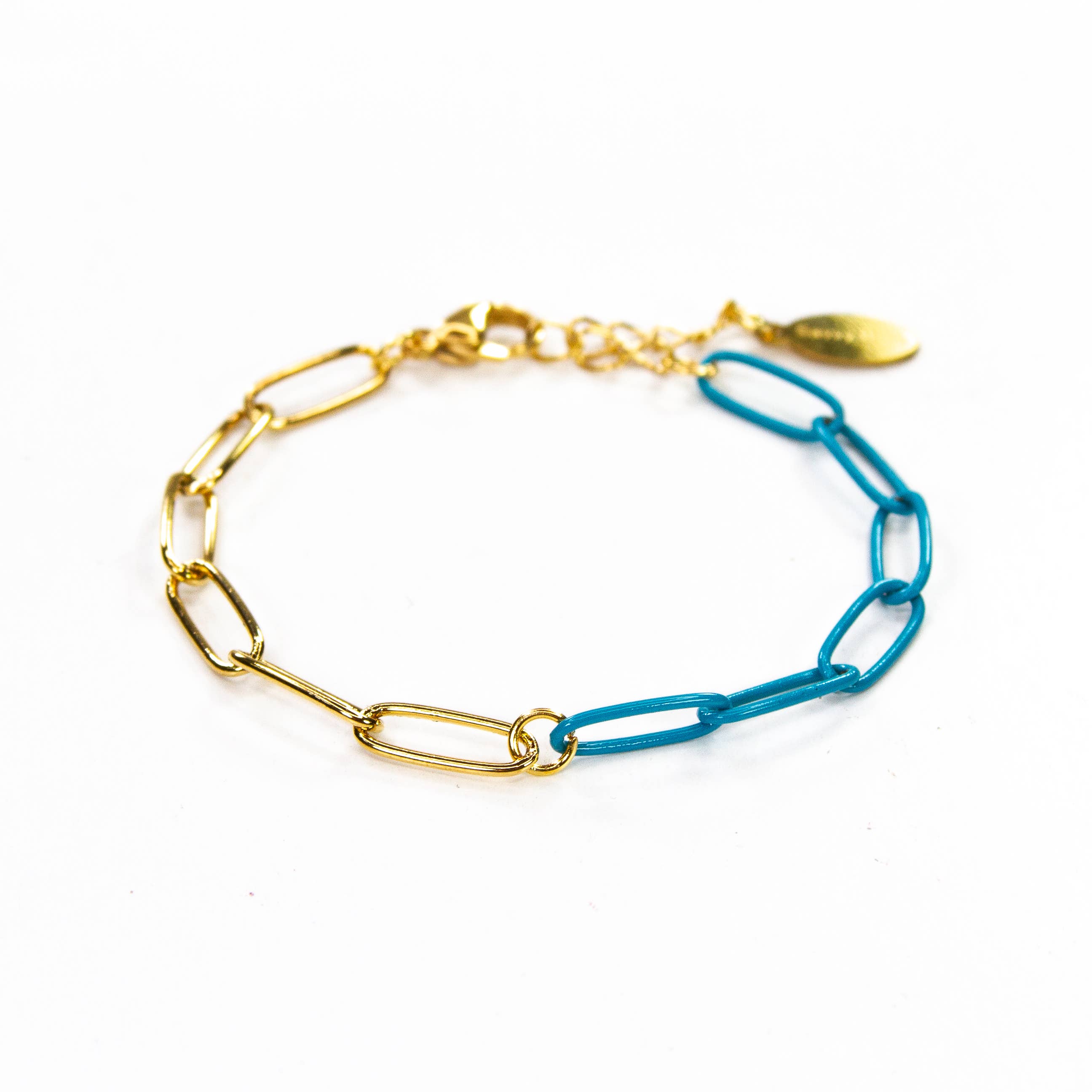 Savvy Bling - Wholesale Link & Chain Bracelet - Enamel 16+ Colors paperclip & Gold chain link bracelet4
