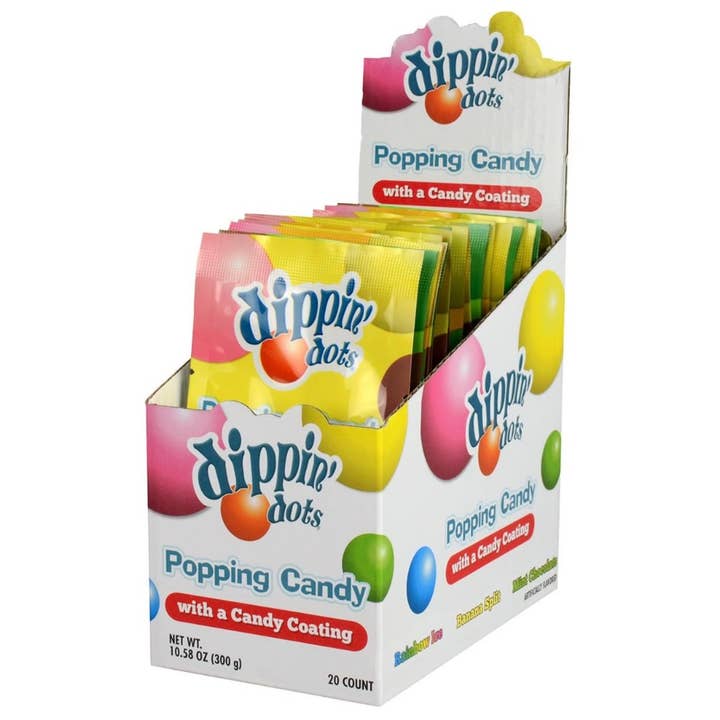 O'Shea's Candies Sweet Shop - Wholesale Hard Candy - Novelty NEW 🎉 Dipping Dots Coated Popping Candy- 20CT Box1