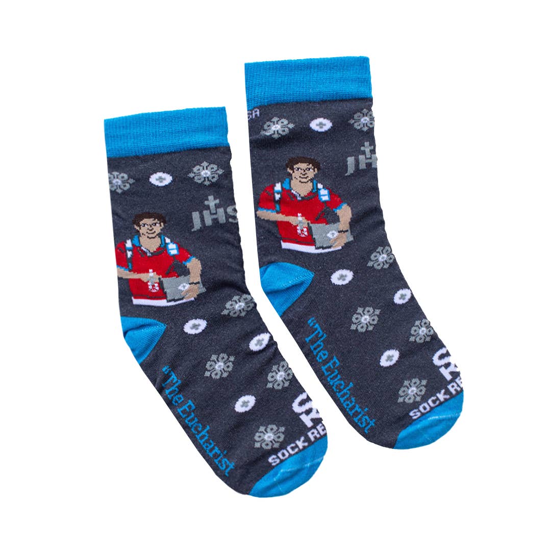 Sock Religious - Wholesale Socks - Kids - St. Carlo Acutis Eucharist Kids Socks