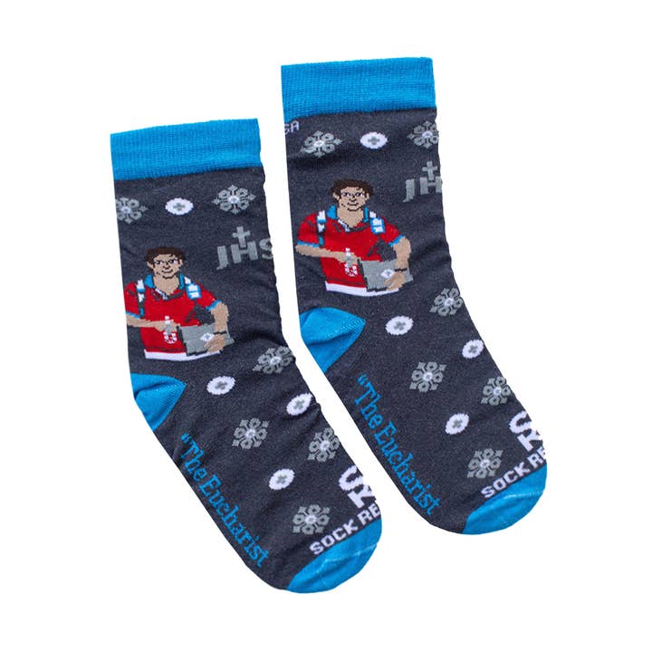 Sock Religious - Wholesale Socks - Kids - St. Carlo Acutis Eucharist Kids Socks0