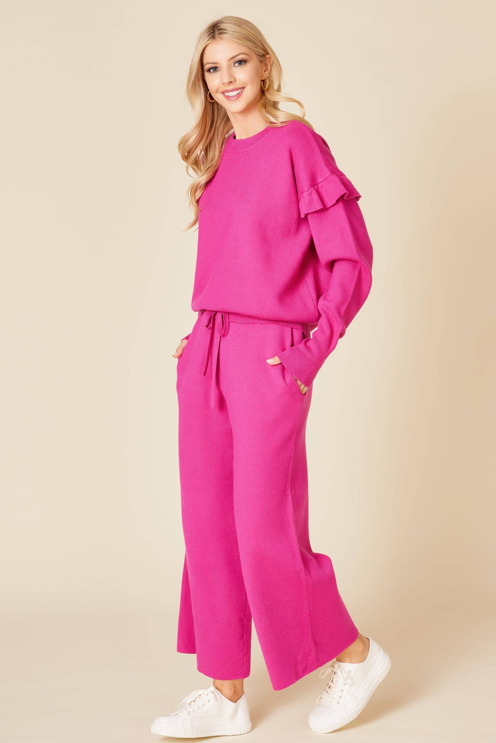 Vanilla Monkey - Wholesale Top & Pant Set (NOT Loungewear) - Women's - Solid Sweater Set4