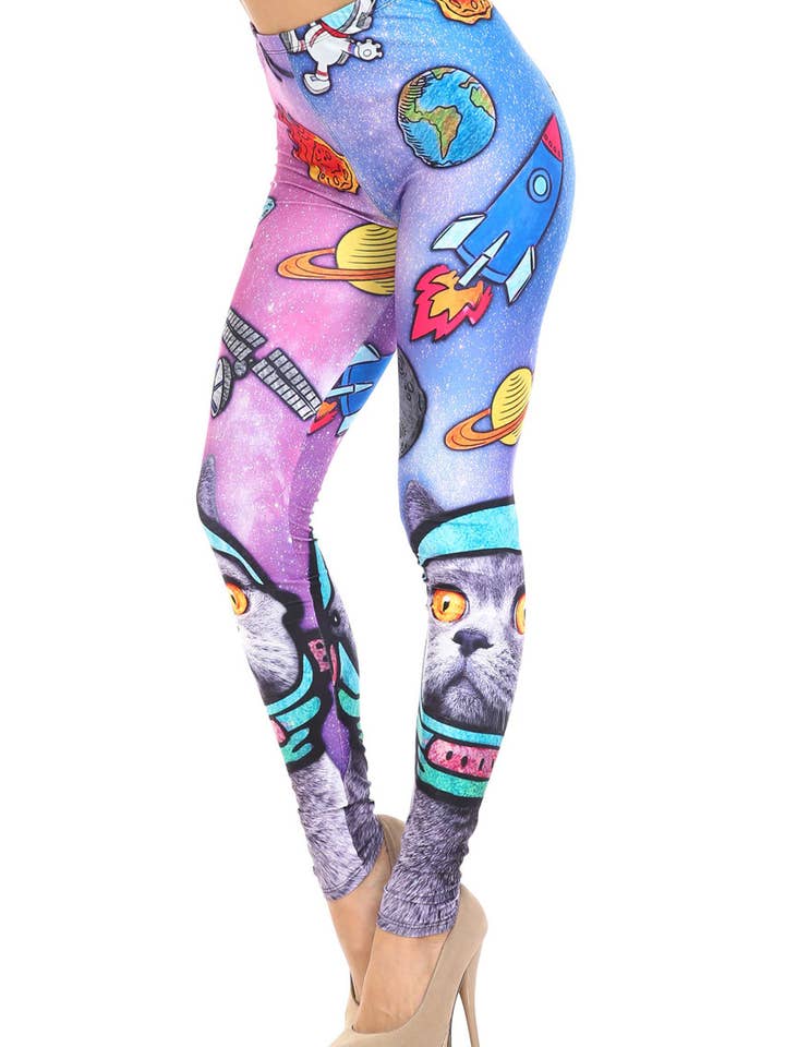 Legging doux pour chats Creamy Soft Space de la marque USA Fashion™ pour la vente par USA Fashion